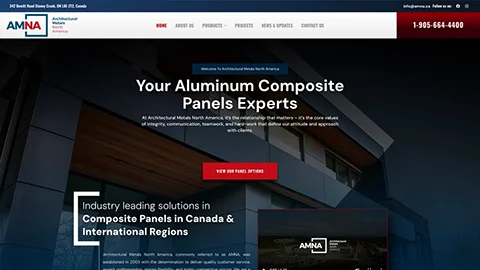 Architectural Metals North America Website Screenshot