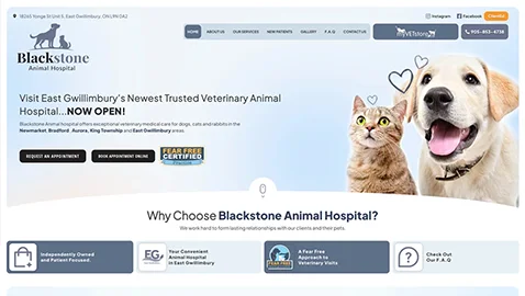 Blackstone Animal Hospital veterinary Animal Hospital Website & SEO Services
