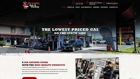 Sit 'N' Bull Gas and Variety website screenshot