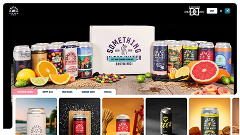 something in the Water Brewing Co website screenshot